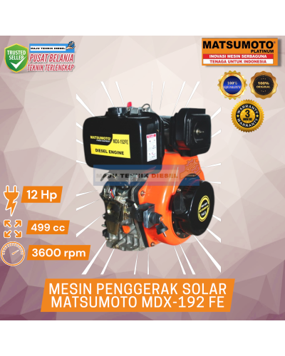 Diesel Engine Mesin Penggerak Solar Diesel Serba Guna 12Hp MATSUMOTO MDX 192 FE Electric Starter